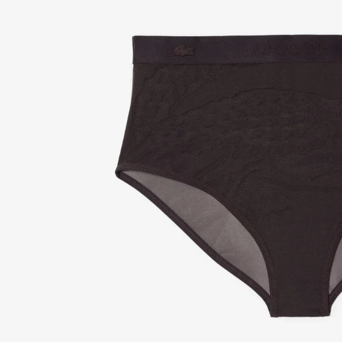 Cueca de malha de cintura alta