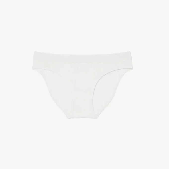 Cueca de malha elástica com ponto de renda