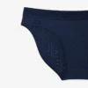 Cueca de malha elástica com ponto de renda