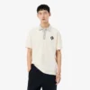 Fabricado em França Polo com emblema de corte clássico