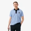 Fabricado em França Polo com emblema de corte clássico
