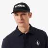 Fabricado em França Polo com emblema de corte clássico