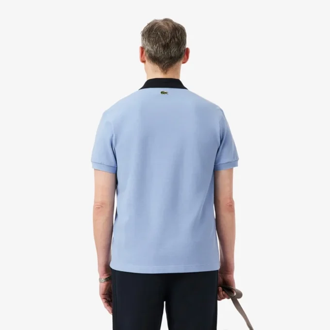 Fabricado em França Polo com emblema de corte clássico