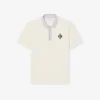 Fabricado em França Polo com emblema de corte clássico