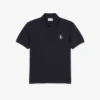 Fabricado em França Polo com emblema de corte clássico