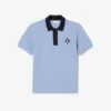 Fabricado em França Polo com emblema de corte clássico