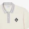 Fabricado em França Polo com emblema de corte clássico
