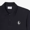 Fabricado em França Polo com emblema de corte clássico