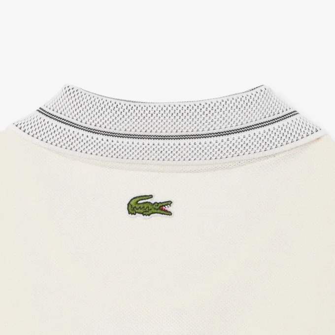 Fabricado em França Polo com emblema de corte clássico
