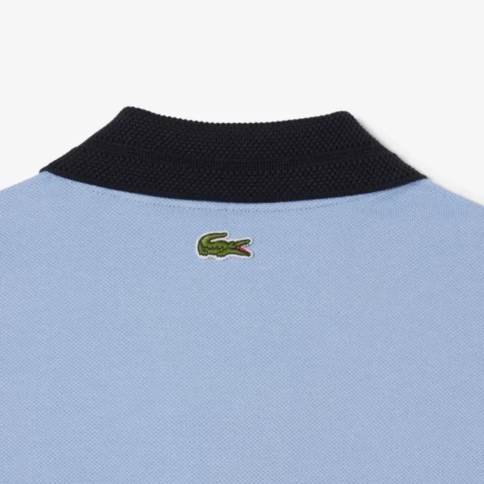 Fabricado em França Polo com emblema de corte clássico