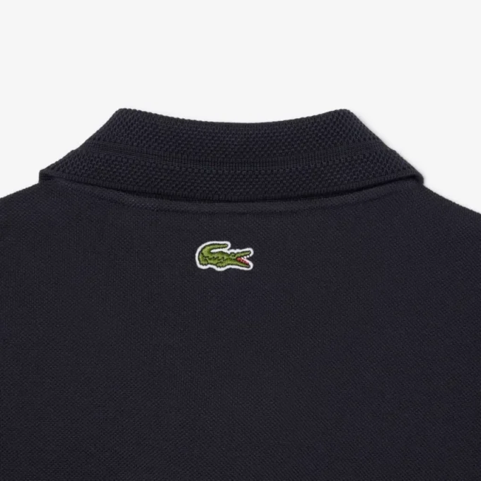 Fabricado em França Polo com emblema de corte clássico