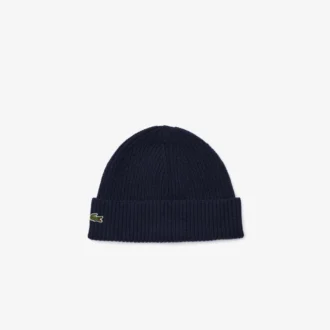 Gorro de caxemira com canelado para mulher