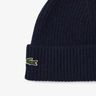 Gorro de caxemira com canelado para mulher