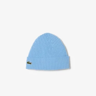 Gorro unissexo em malha canelada de lã escovada
