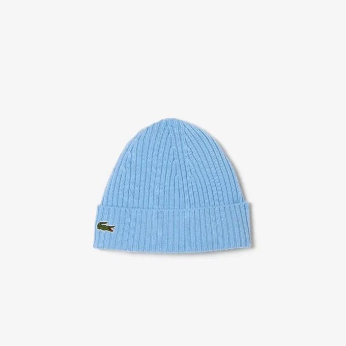 Gorro unissexo em malha canelada de lã escovada