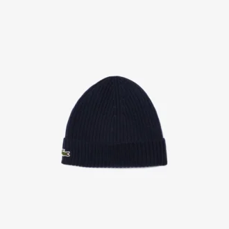 Gorro unissexo em malha canelada de lã escovada