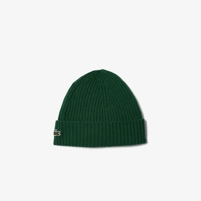 Gorro unissexo em malha canelada de lã escovada