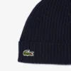 Gorro unissexo em malha canelada de lã escovada