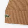 Gorro unissexo em malha canelada de lã escovada