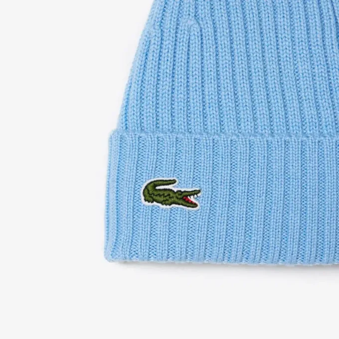 Gorro unissexo em malha canelada de lã escovada