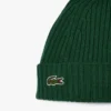 Gorro unissexo em malha canelada de lã escovada