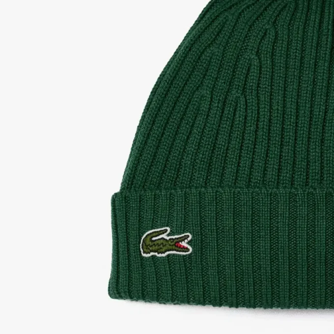 Gorro unissexo em malha canelada de lã escovada