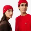 Gorro unissexo em malha canelada de lã escovada