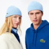 Gorro unissexo em malha canelada de lã escovada