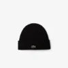 Gorro unissexo em malha de lã com canelado