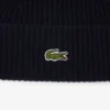 Gorro unissexo em malha de lã com canelado