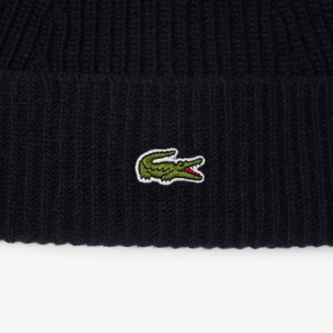 Gorro unissexo em malha de lã com canelado