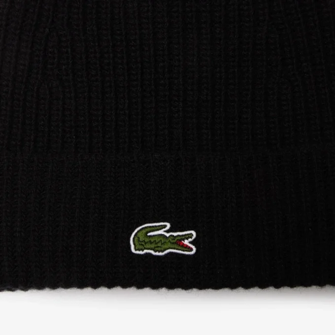 Gorro unissexo em malha de lã com canelado