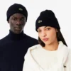 Gorro unissexo em malha de lã com canelado