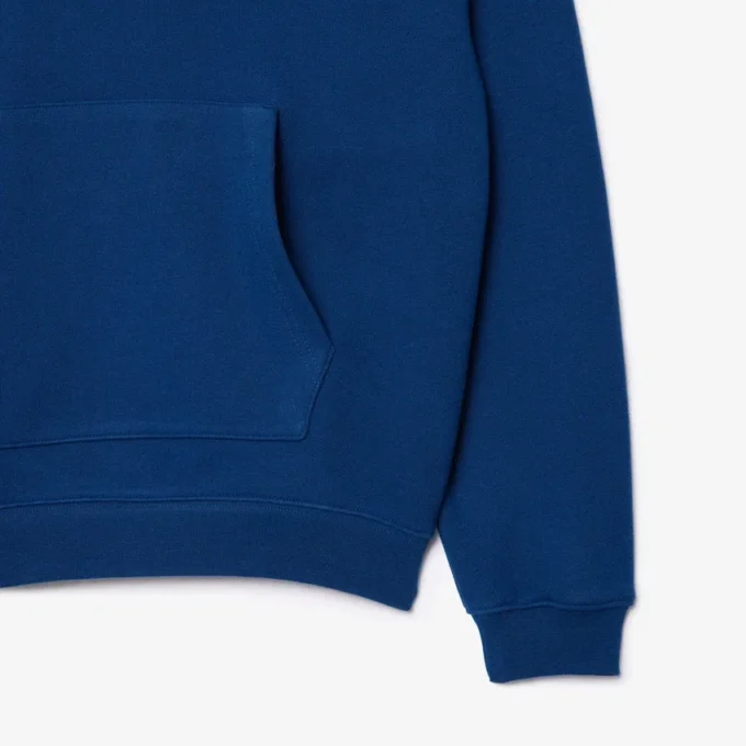 Hoodie unissexo de corte largo com detalhe de emblema