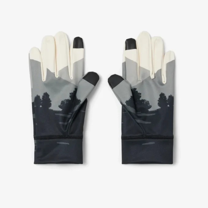 Luvas de desporto masculinas com estampado paisagístico
