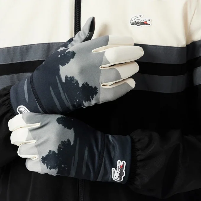 Luvas de desporto masculinas com estampado paisagístico