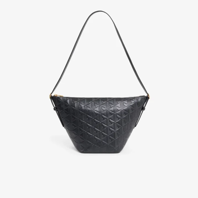 Mala Hobo em couro com relevo Maheki