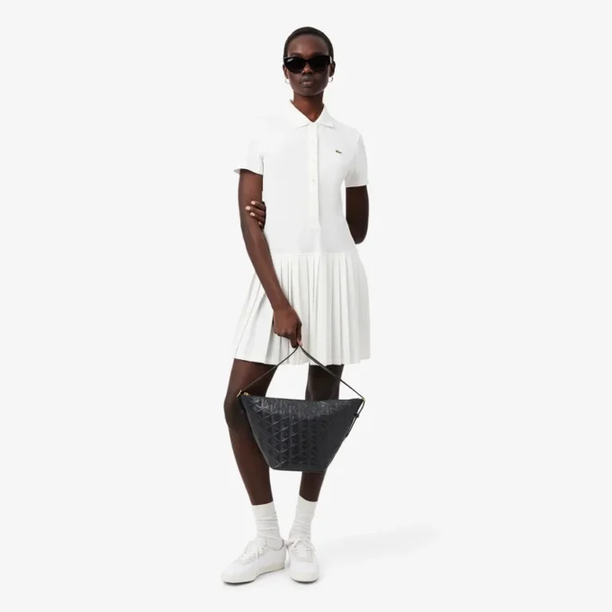 Mala Hobo em couro com relevo Maheki