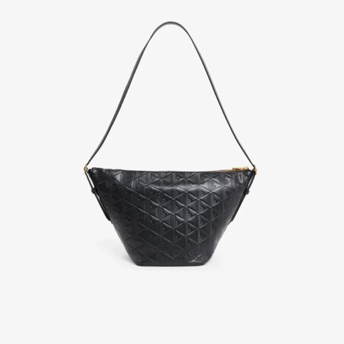 Mala Hobo em couro com relevo Maheki