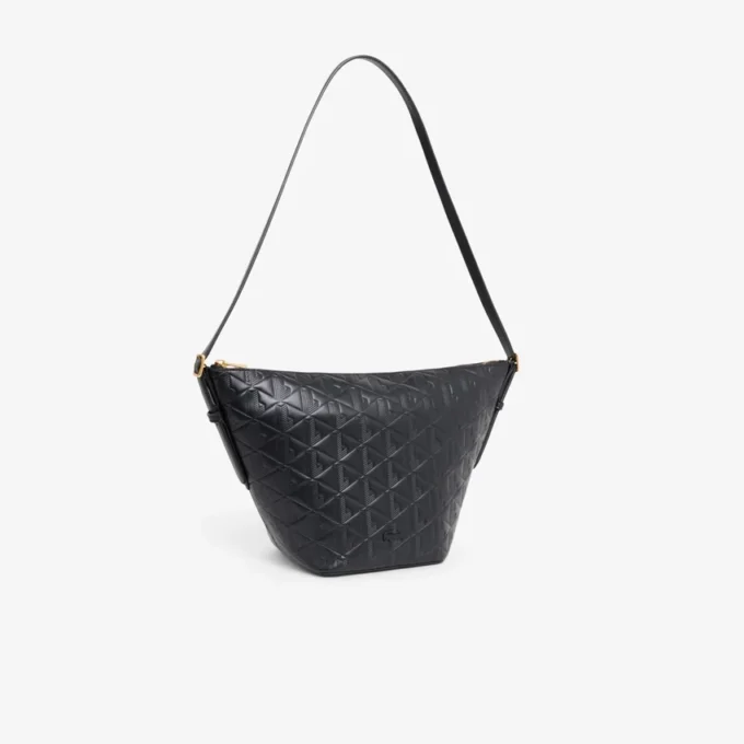Mala Hobo em couro com relevo Maheki