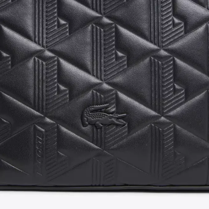 Mala Hobo em couro com relevo Maheki