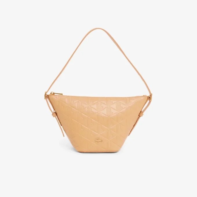 Mala Hobo Pequena em Couro com Gravação Maheki