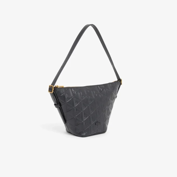 Mala Hobo Pequena em Couro com Gravação Maheki