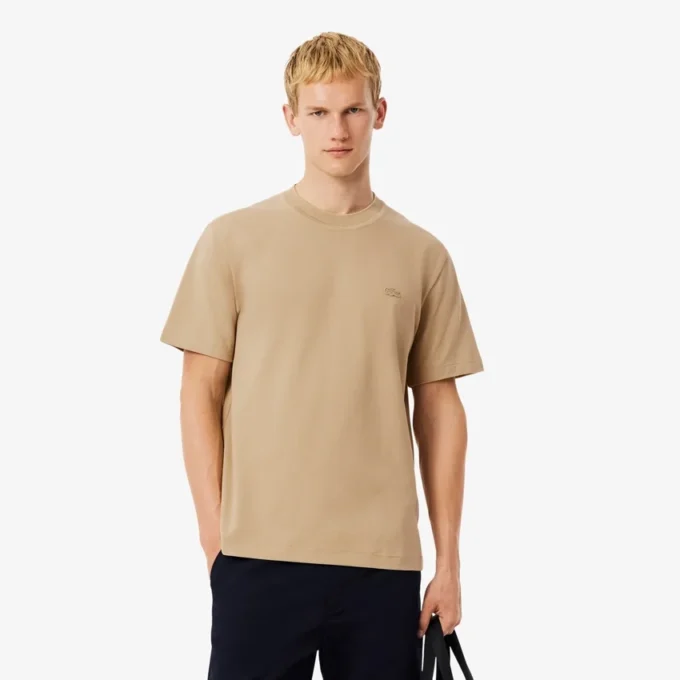 Men’s Ribbed Neck Petit Piqué T-shirt
