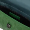 Mini-mala de correio em pele com monograma