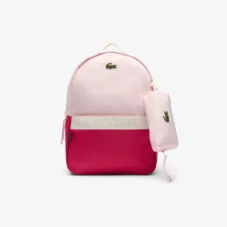 Mochila unissexo com 3 bolsos e estojo