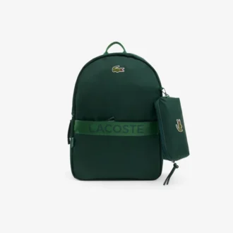 Mochila unissexo com 3 bolsos e estojo