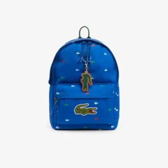 Mochila unissexo com estampado de crocodilo