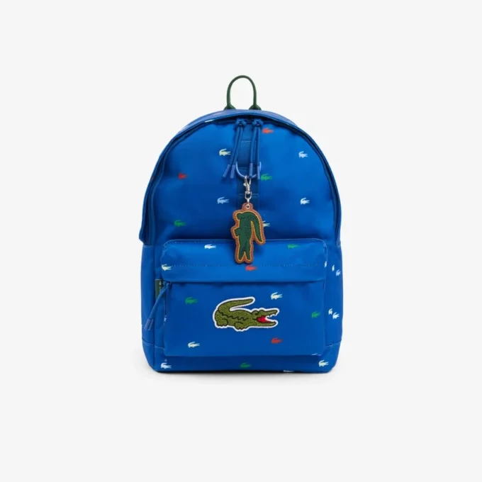 Mochila unissexo com estampado de crocodilo