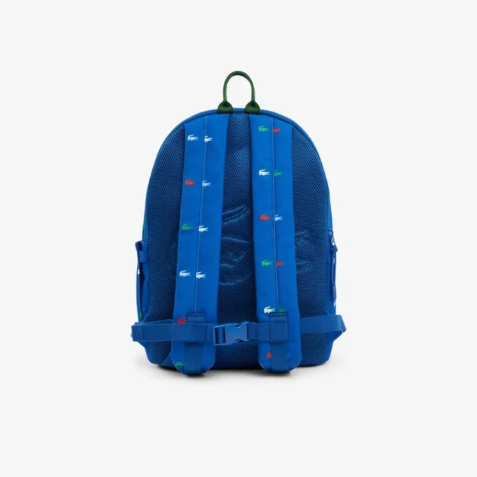Mochila unissexo com estampado de crocodilo
